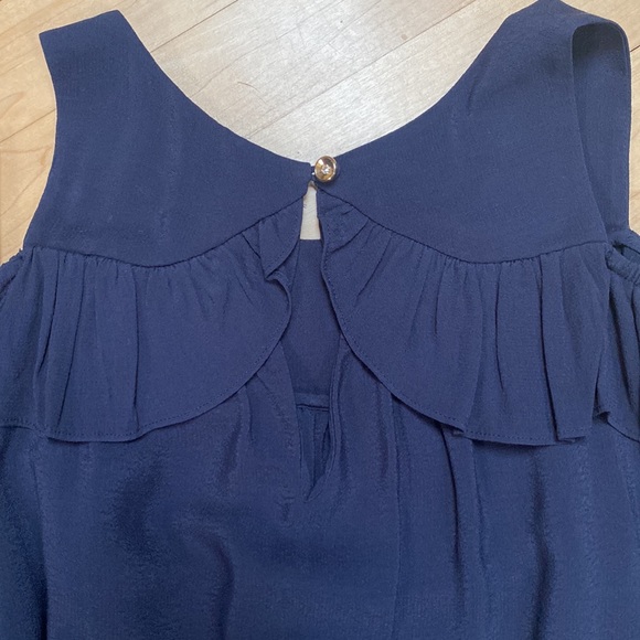 NWT Maeve by Anthropology navy cold-shoulder top - Picture 6 of 7